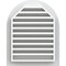 Ekena Millwork Round Top Gable Vent Functional, PVC Gable Vent w/ 1" x 4" Flat Trim Frame, 16"W x 26"H GVPRT16X2601FUN - alternate 2
